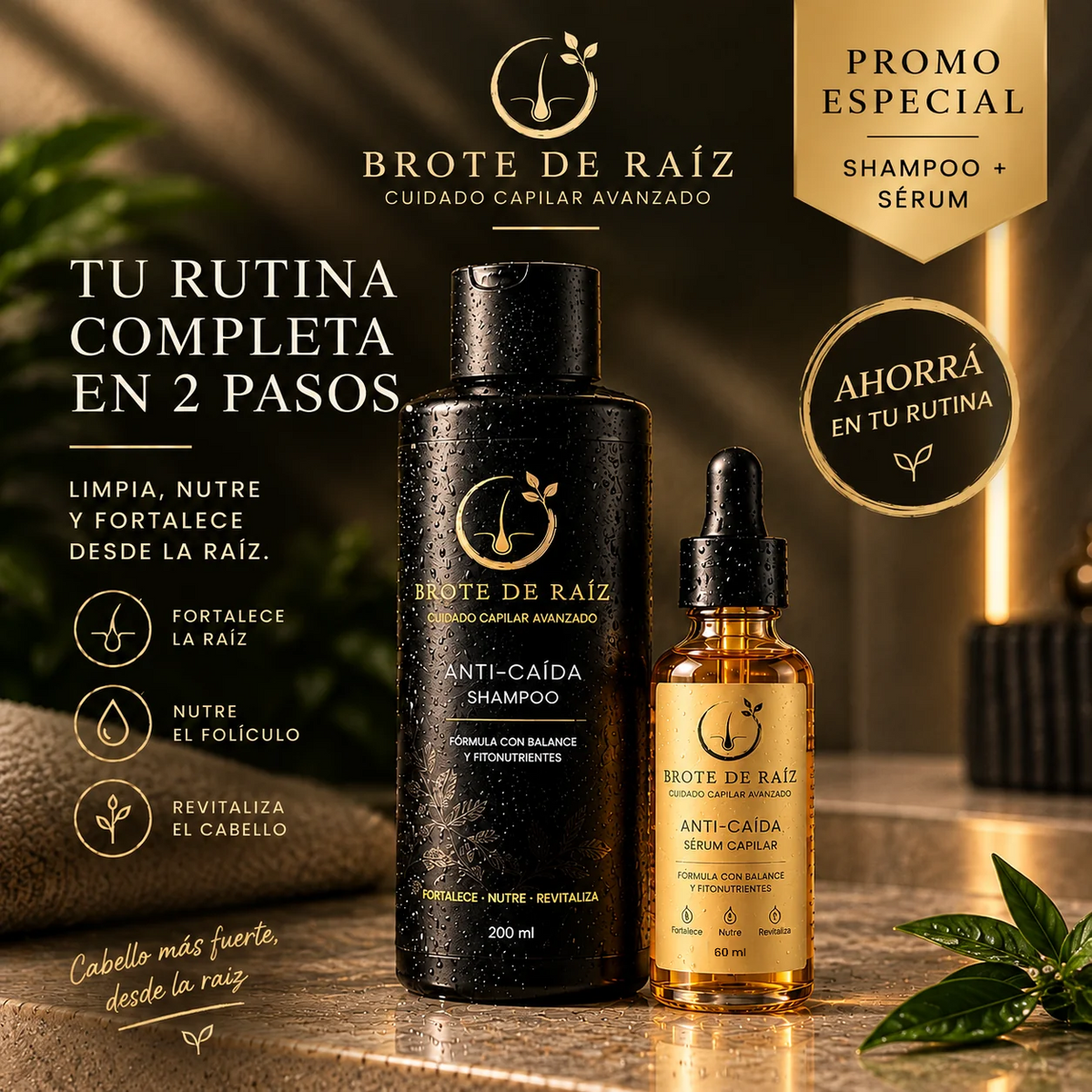 Brote de Raíz - Shampoo + Sérum Anticaída