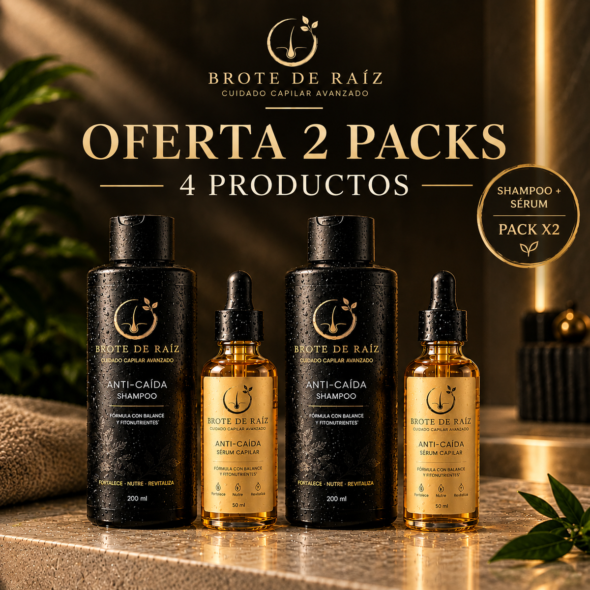 Brote de Raíz - Shampoo + Sérum Anticaída | Pack x2